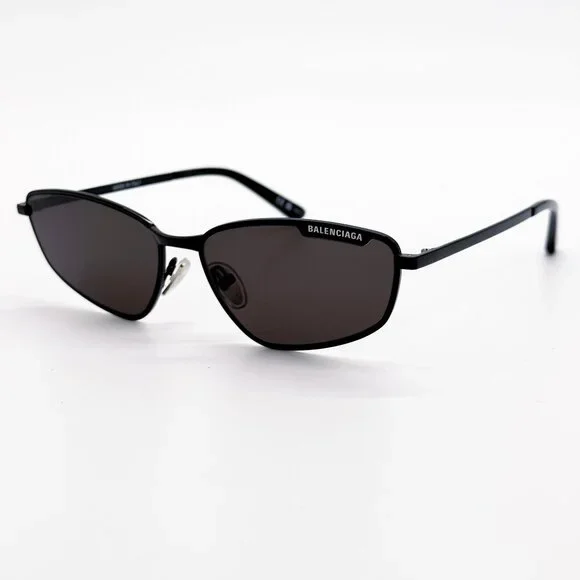 NEW BALENCIAGA BB0277S 001 SUNGLASSES UNISEX BLACK GREY OVAL EYEWEAR BALENCIAGA